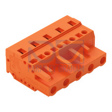 1-conductor female connector, CAGE CLAMP&reg;, 2.5 mm&sup2;, orange