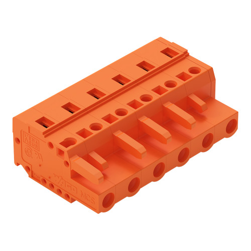 1-conductor female connector, CAGE CLAMP&reg;, 2.5 mm&sup2;, orange