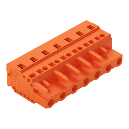 1-conductor female connector, CAGE CLAMP&reg;, 2.5 mm&sup2;, orange