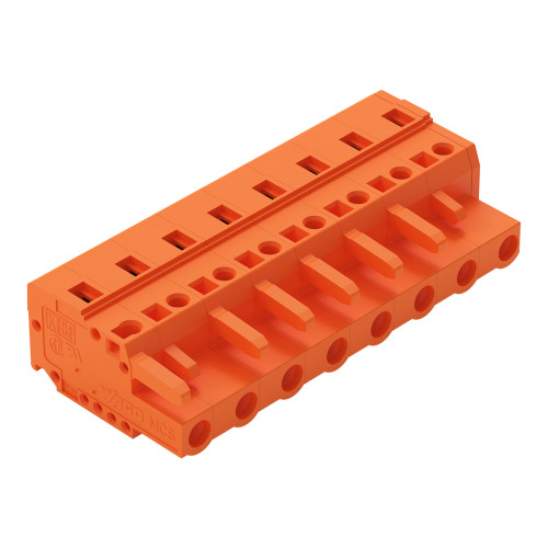 1-conductor female connector, CAGE CLAMP&reg;, 2.5 mm&sup2;, orange