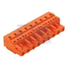 1-conductor female connector, CAGE CLAMP&reg;, 2.5 mm&sup2;, orange