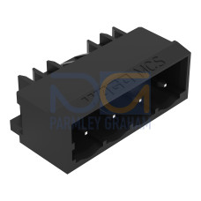 THR male header, 1.0 x 1.0 mm solder pin, angled, black