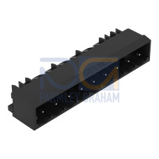 THR male header, 1.0 x 1.0 mm solder pin, angled, black