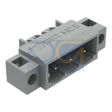 THT male header, 1.0 x 1.0 mm solder pin, angled, gray