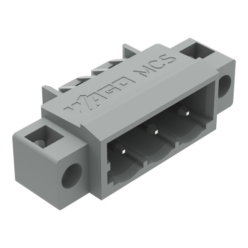 THT male header, 1.0 x 1.0 mm solder pin, angled, gray