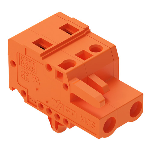 1-conductor female connector, CAGE CLAMP&reg;, 2.5 mm&sup2;, orange