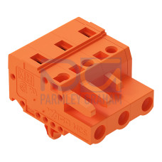 1-conductor female connector, CAGE CLAMP&reg;, 2.5 mm&sup2;, orange