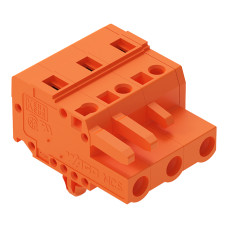 1-conductor female connector, CAGE CLAMP&reg;, 2.5 mm&sup2;, orange