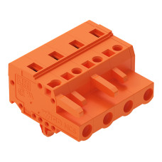 1-conductor female connector, CAGE CLAMP&reg;, 2.5 mm&sup2;, orange
