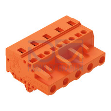 1-conductor female connector, CAGE CLAMP&reg;, 2.5 mm&sup2;, orange