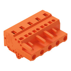 1-conductor female connector, CAGE CLAMP&reg;, 2.5 mm&sup2;, orange