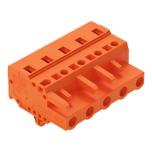 1-conductor female connector, CAGE CLAMP&reg;, 2.5 mm&sup2;, orange
