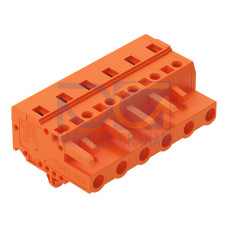 1-conductor female connector, CAGE CLAMP&reg;, 2.5 mm&sup2;, orange