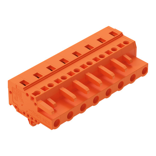 1-conductor female connector, CAGE CLAMP&reg;, 2.5 mm&sup2;, orange