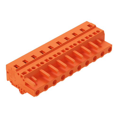 1-conductor female connector, CAGE CLAMP&reg;, 2.5 mm&sup2;, orange