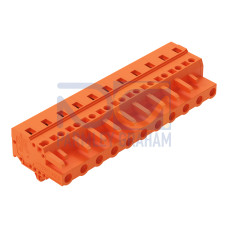 1-conductor female connector, CAGE CLAMP&reg;, 2.5 mm&sup2;, orange