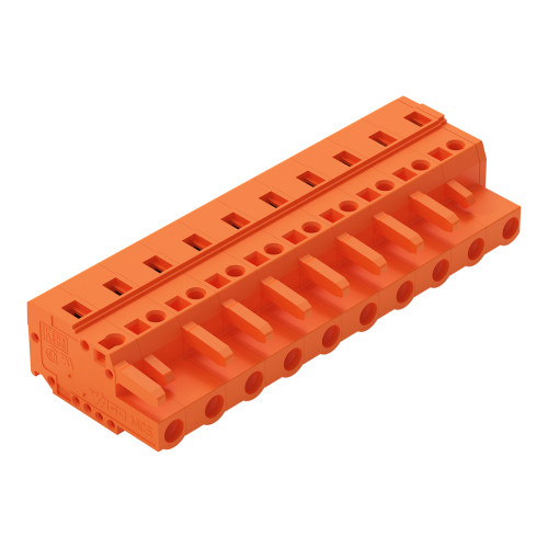 1-conductor female connector, CAGE CLAMP&reg;, 2.5 mm&sup2;, orange