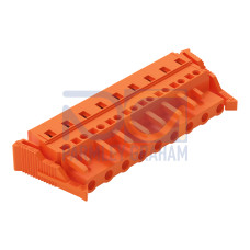 1-conductor female connector, CAGE CLAMP&reg;, 2.5 mm&sup2;, orange