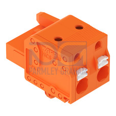 1-conductor female connector, push-button, Push-in CAGE CLAMP&reg;, orange