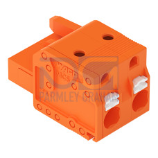 1-conductor female connector, push-button, Push-in CAGE CLAMP&reg;, orange