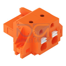 1-conductor female connector, push-button, Push-in CAGE CLAMP&reg;, orange