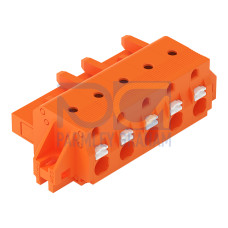 1-conductor female connector, push-button, Push-in CAGE CLAMP&reg;, orange