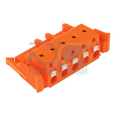 1-conductor female connector, push-button, Push-in CAGE CLAMP&reg;, orange