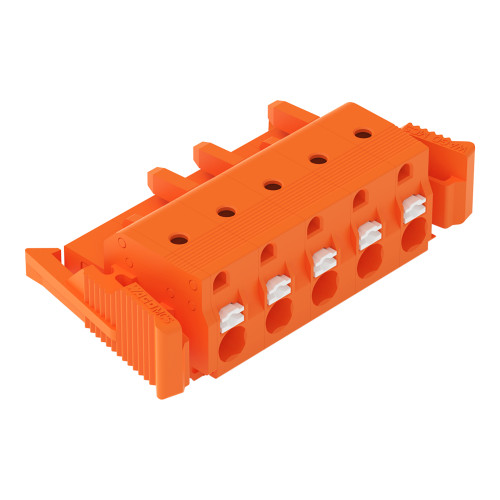 1-conductor female connector, push-button, Push-in CAGE CLAMP&reg;, orange