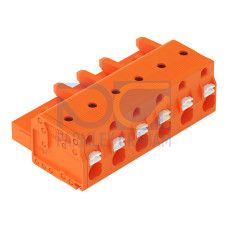 1-conductor female connector, push-button, Push-in CAGE CLAMP&reg;, orange