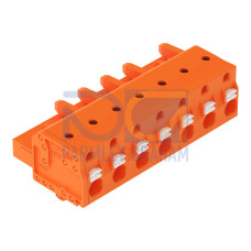 1-conductor female connector, push-button, Push-in CAGE CLAMP&reg;, orange