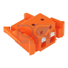 1-conductor female connector, push-button, Push-in CAGE CLAMP&reg;, orange
