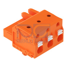1-conductor female connector, push-button, Push-in CAGE CLAMP&reg;, orange