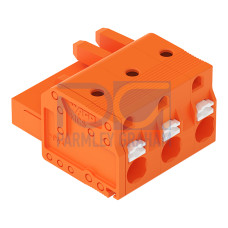 1-conductor female connector, push-button, Push-in CAGE CLAMP&reg;, orange