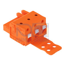 1-conductor female connector, push-button, Push-in CAGE CLAMP&reg;, orange