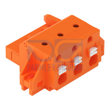 1-conductor female connector, push-button, Push-in CAGE CLAMP&reg;, orange