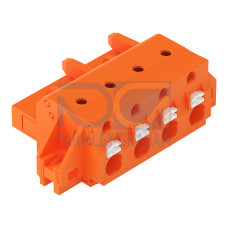 1-conductor female connector, push-button, Push-in CAGE CLAMP&reg;, orange