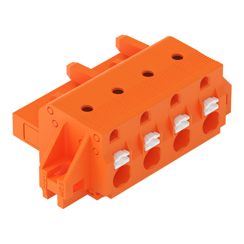 1-conductor female connector, push-button, Push-in CAGE CLAMP&reg;, orange