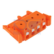 1-conductor female connector, push-button, Push-in CAGE CLAMP&reg;, orange
