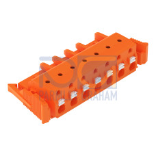 1-conductor female connector, push-button, Push-in CAGE CLAMP&reg;, orange