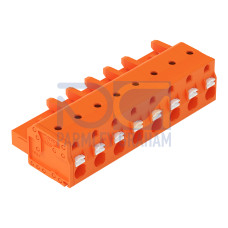 1-conductor female connector, push-button, Push-in CAGE CLAMP&reg;, orange