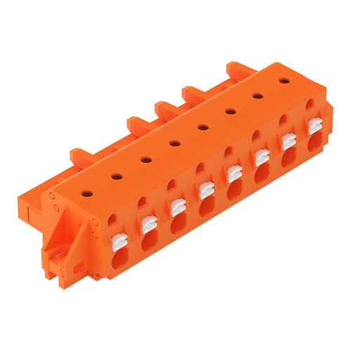 1-conductor female connector, push-button, Push-in CAGE CLAMP&reg;, orange