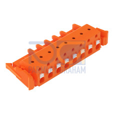 1-conductor female connector, push-button, Push-in CAGE CLAMP&reg;, orange
