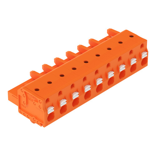 1-conductor female connector, push-button, Push-in CAGE CLAMP&reg;, orange