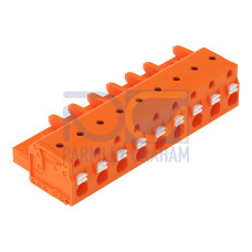 1-conductor female connector, push-button, Push-in CAGE CLAMP&reg;, orange