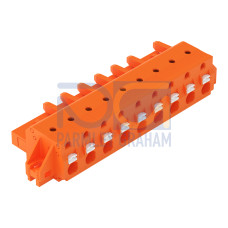 1-conductor female connector, push-button, Push-in CAGE CLAMP&reg;, orange