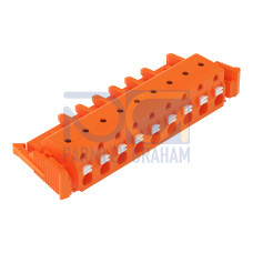 1-conductor female connector, push-button, Push-in CAGE CLAMP&reg;, orange