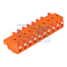 1-conductor female connector, push-button, Push-in CAGE CLAMP&reg;, orange