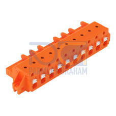 1-conductor female connector, push-button, Push-in CAGE CLAMP&reg;, orange