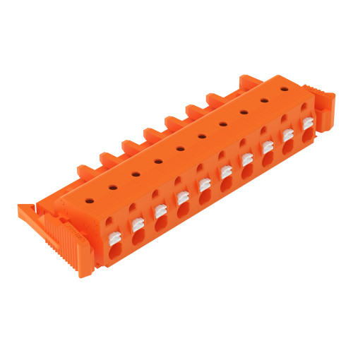 1-conductor female connector, push-button, Push-in CAGE CLAMP&reg;, orange
