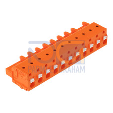1-conductor female connector, push-button, Push-in CAGE CLAMP&reg;, orange